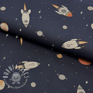 Tessuto di cotone Space digital print