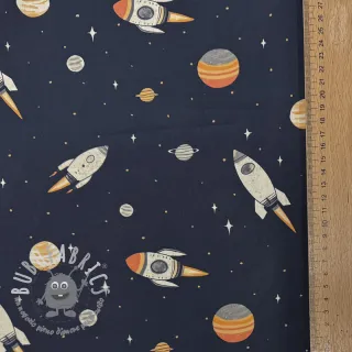 Tessuto di cotone Space digital print