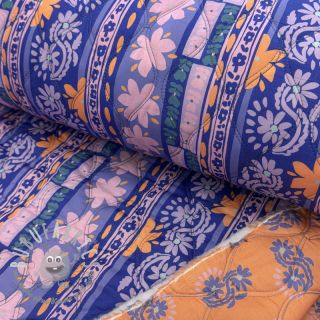 Tessuto di cotone VOILE STEPPED Daria flower purple digital print