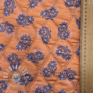 Tessuto di cotone VOILE STEPPED Daria flower purple digital print