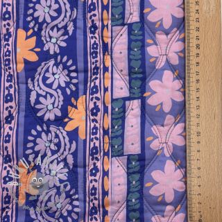 Tessuto di cotone VOILE STEPPED Daria flower purple digital print