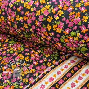 Tessuto di cotone VOILE STEPPED Ophelia flower digital print