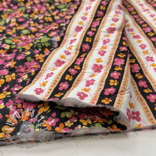 Tessuto di cotone VOILE STEPPED Ophelia flower digital print