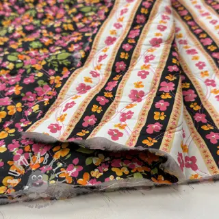 Tessuto di cotone VOILE STEPPED Ophelia flower digital print