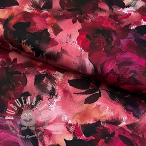 Tessuto di cotone SATIN Zurie flower digital print