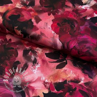 Tessuto di cotone SATIN Zurie flower digital print