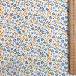 Tessuto di cotone Fine flowers blue