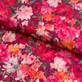 Tessuto di cotone VOILE Tanja flowers digital print