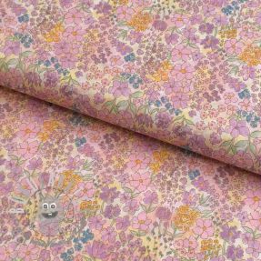 Tessuto di cotone VOILE Small hayppy flowers digital print