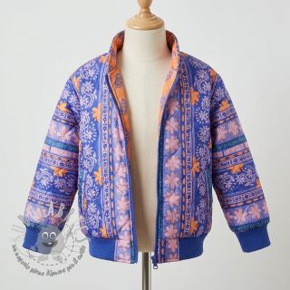 Tessuto di cotone VOILE STEPPED Daria flower purple digital print