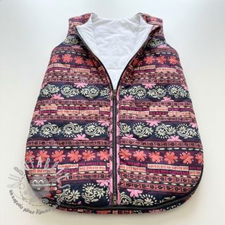 Tessuto di cotone VOILE STEPPED Daria flower aubergine digital print