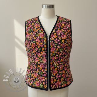 Tessuto di cotone VOILE STEPPED Ophelia flower digital print