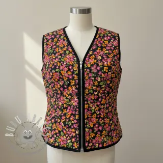 Tessuto di cotone VOILE STEPPED Ophelia flower digital print