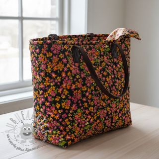 Tessuto di cotone VOILE STEPPED Ophelia flower digital print