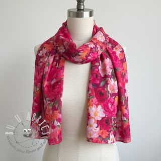 Tessuto di cotone VOILE Tanja flowers digital print