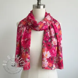 Tessuto di cotone VOILE Tanja flowers digital print