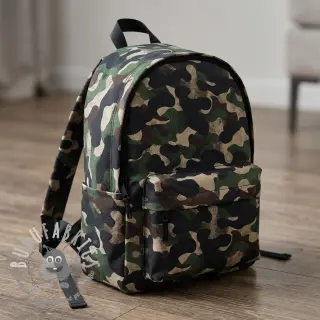 Tessuto di cotone Camouflage green digital print