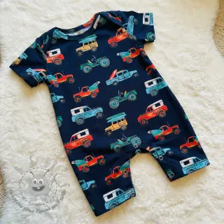 Tessuto di cotone Cars navy digital print