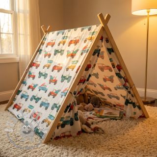 Tessuto di cotone Cars white digital print