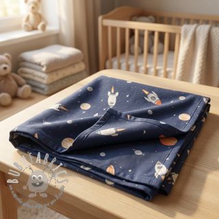 Tessuto di cotone Space digital print