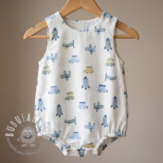 Tessuto di cotone Vehicles white