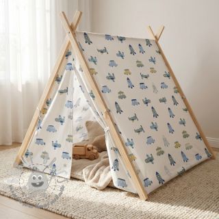 Tessuto di cotone Vehicles white