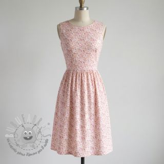 Tessuto di cotone Fine flowers pink