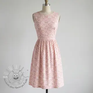 Tessuto di cotone Fine flowers pink