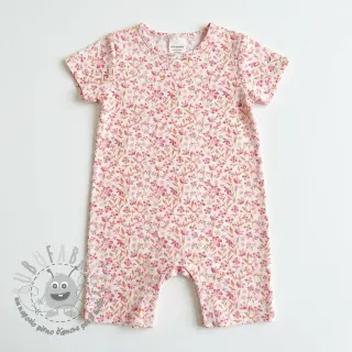 Tessuto di cotone Fine flowers pink