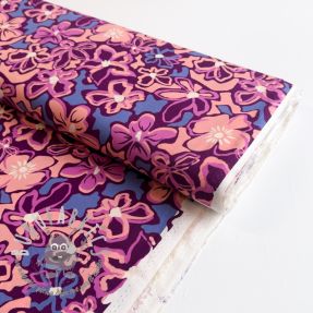 Viscosa STRETCH Flowers Junie purple