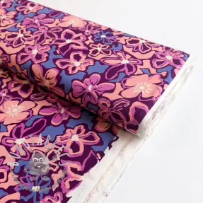 Viscosa STRETCH Flowers Junie purple