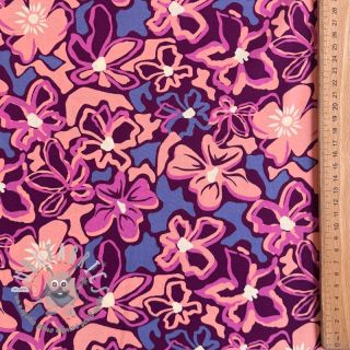 Viscosa STRETCH Flowers Junie purple