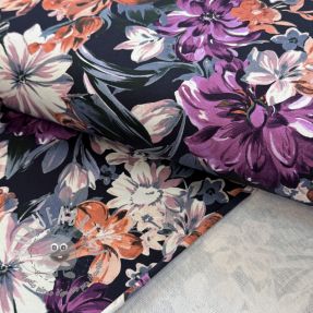 Felpa Flower Luna navy digital print