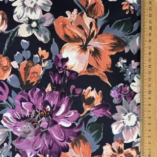 Felpa Flower Luna navy digital print