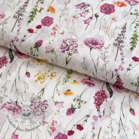 Tessuto di cotone VOILE Emily flowers digital print