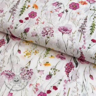 Tessuto di cotone VOILE Emily flowers digital print
