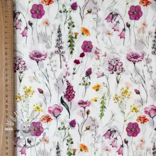 Tessuto di cotone VOILE Emily flowers digital print