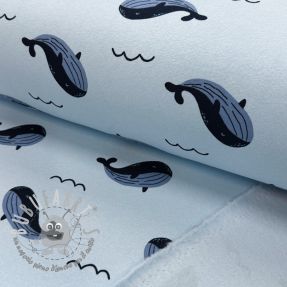 Felpa garzata JOGGING Whales blue