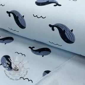 Felpa garzata JOGGING Whales blue