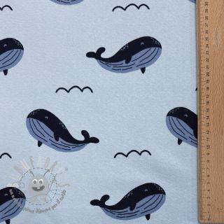 Felpa garzata JOGGING Whales blue