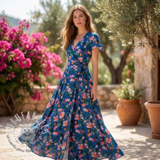 Viscosa STRETCH Flowers Dorothia digital print