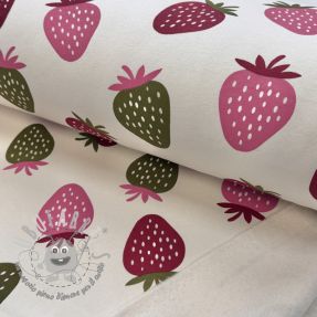 Felpa garzata JOGGING Strawberries ecru