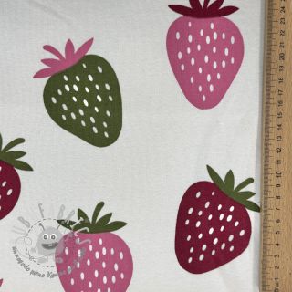 Felpa garzata JOGGING Strawberries ecru