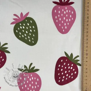 Felpa garzata JOGGING Strawberries ecru