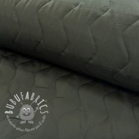 Tessuto trapuntato ZIG ZAG army green