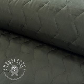 Tessuto trapuntato ZIG ZAG army green