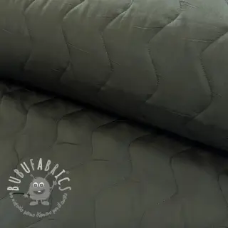 Tessuto trapuntato ZIG ZAG army green