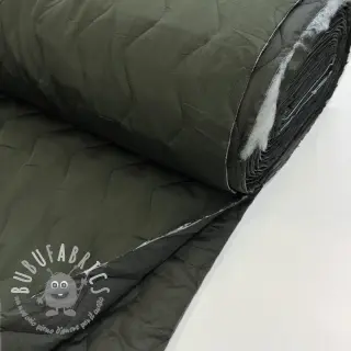 Tessuto trapuntato ZIG ZAG army green