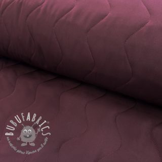 Tessuto trapuntato ZIG ZAG aubergine