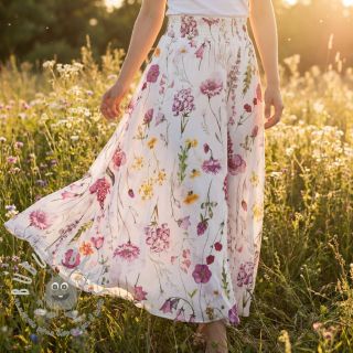 Tessuto di cotone VOILE Emily flowers digital print